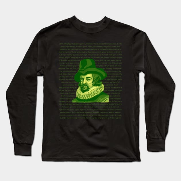 Francis Bacon Portrait and Quote Long Sleeve T-Shirt by Slightly Unhinged